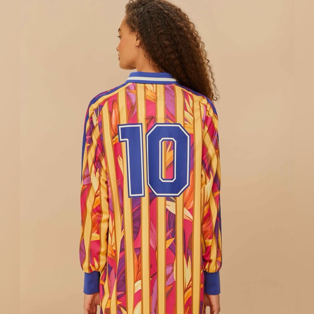 Farm Rio/Adidas Calab Bold Pink and Yellow Dress - Picture 6 of 8